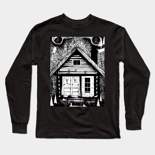 Wooden Cabin Long Sleeve T-Shirt by KOPERNIKO SHOP